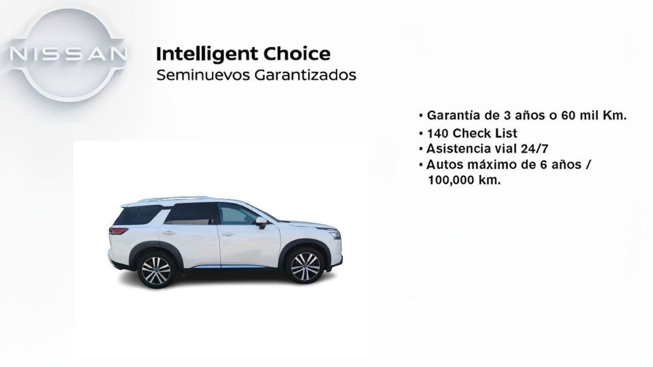 2023 Nissan Pathfinder EXCLUSIVE V6 3.5L 270 CP 5 PUERTAS AUT PIEL BA AA