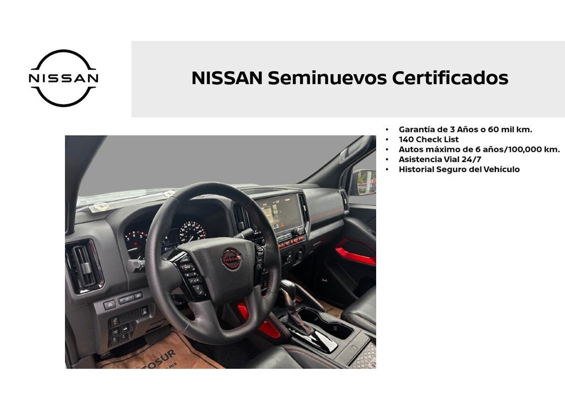 2025 Nissan Frontier V6 PRO-4X, V6, 3.8L, 310 CP, 4 PUERTAS, AUT, 4X4