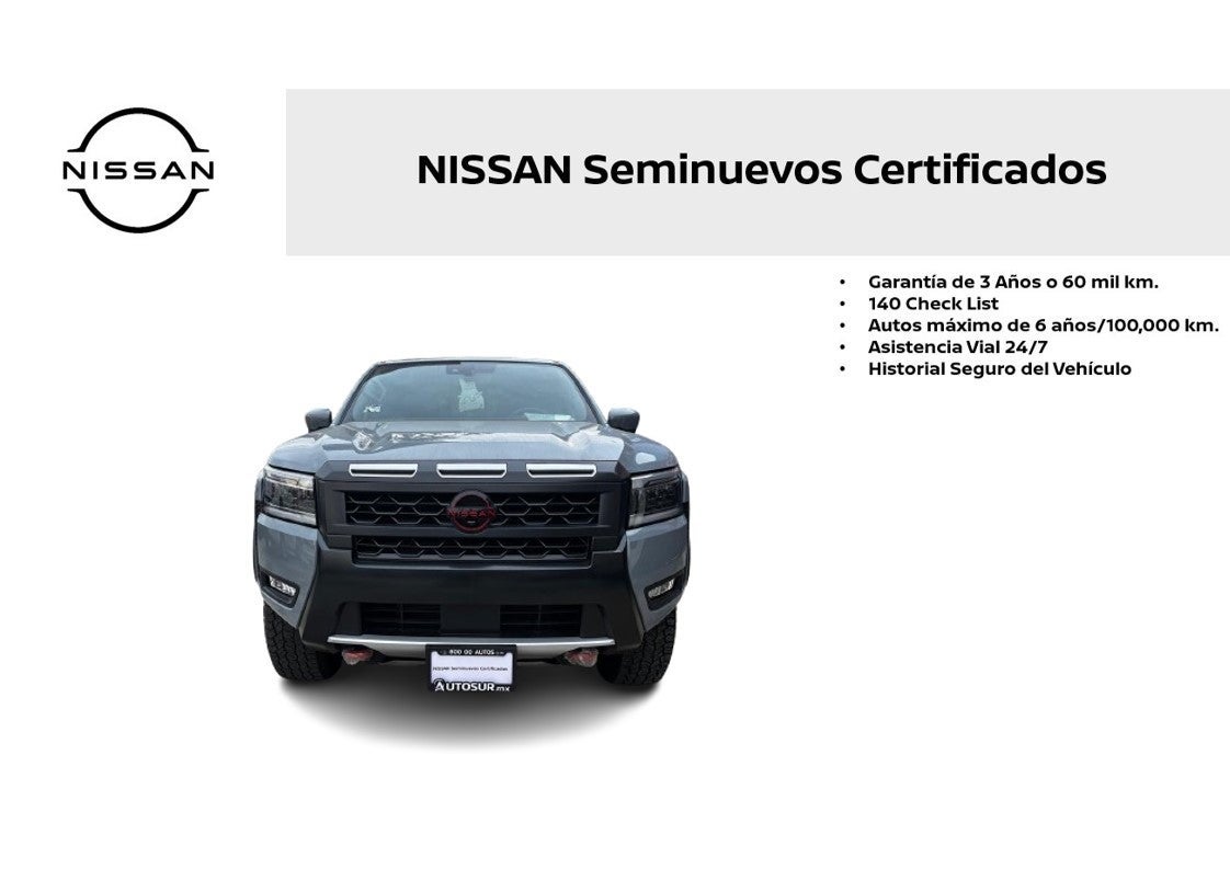 2025 Nissan Frontier V6 PRO-4X, V6, 3.8L, 310 CP, 4 PUERTAS, AUT, 4X4